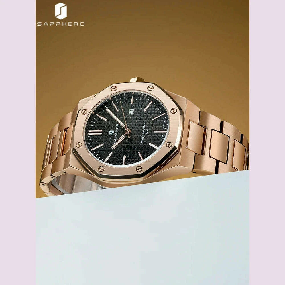sapphero-rose-gold-men-watches-30m-waterproof-stainless-steels-watches-quartz-watch-men-business-fashion-watches-for-men-watchekimlud-womens-fashion-34610801