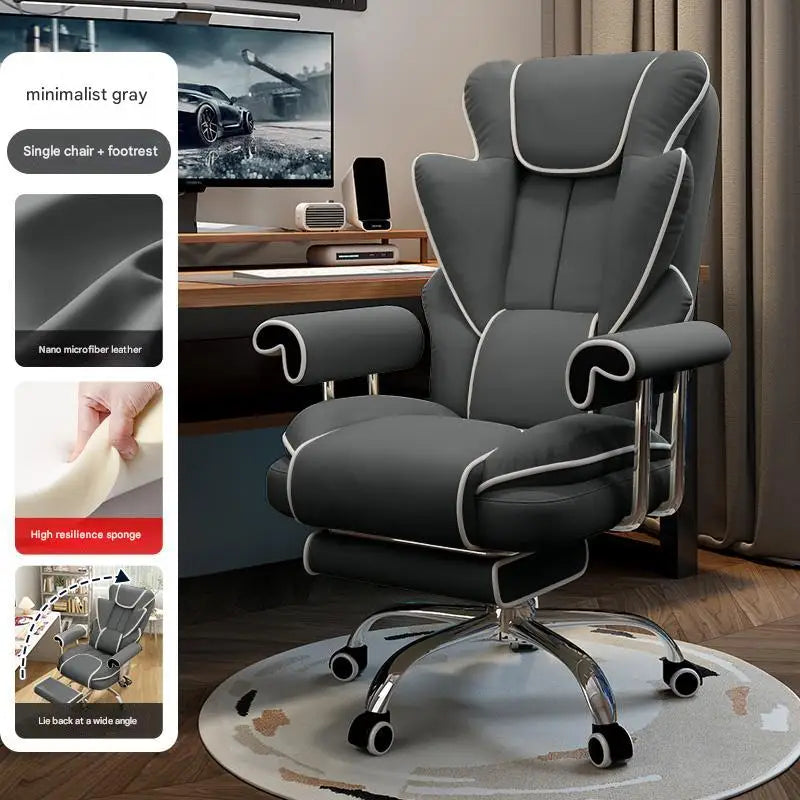 Ergonomic Kneeling Office Chair Cortex Upholstery With Contoured Backrest And Five-Star Mobility — Cream Ivory | KIMLUD