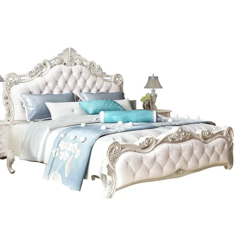 Princess Modern Designer Bedroom Set Double High End Bedding Luxury Bedroom Set Girl Design Letti E Mobili Nordic Furniture