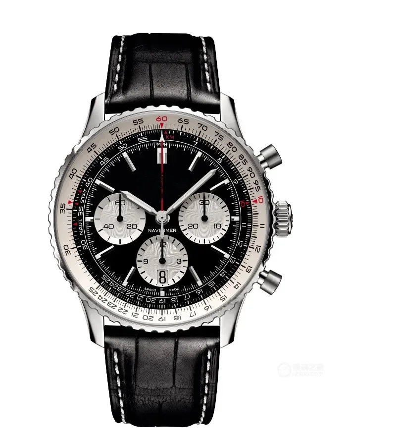 2025 Original Brand Men Watches Classic Multifunction Stainless Steel Automatic Date Watch Business Chronograph Quartz Watch