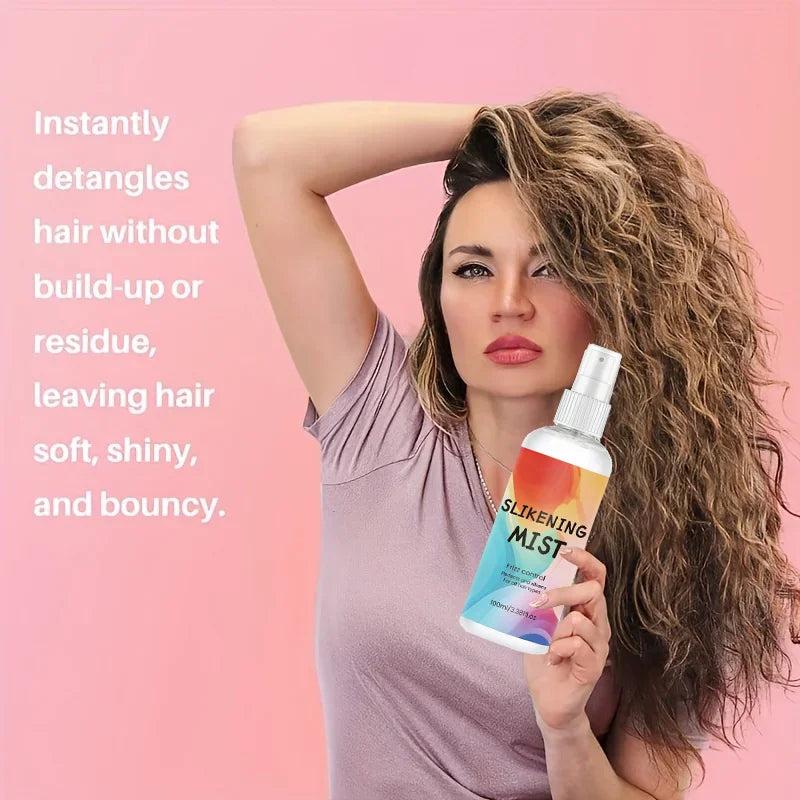 Silk Therapy Hair Spray Silkening Thermal Shield For Curly Texture — Clear | KIMLUD