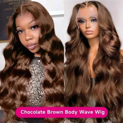 Lace Front Wig – 13x6 Frontal – Remy Hair – Chocolate Brown | KIMLUD
