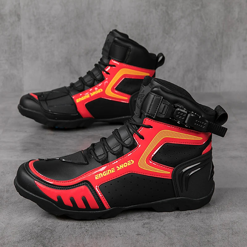 Motorcycle Boots Men Breathable Anti Slip Motorbike Cycling Ankle Length Shoes Man Motorcycle Riding Boots Motos Sports Boot