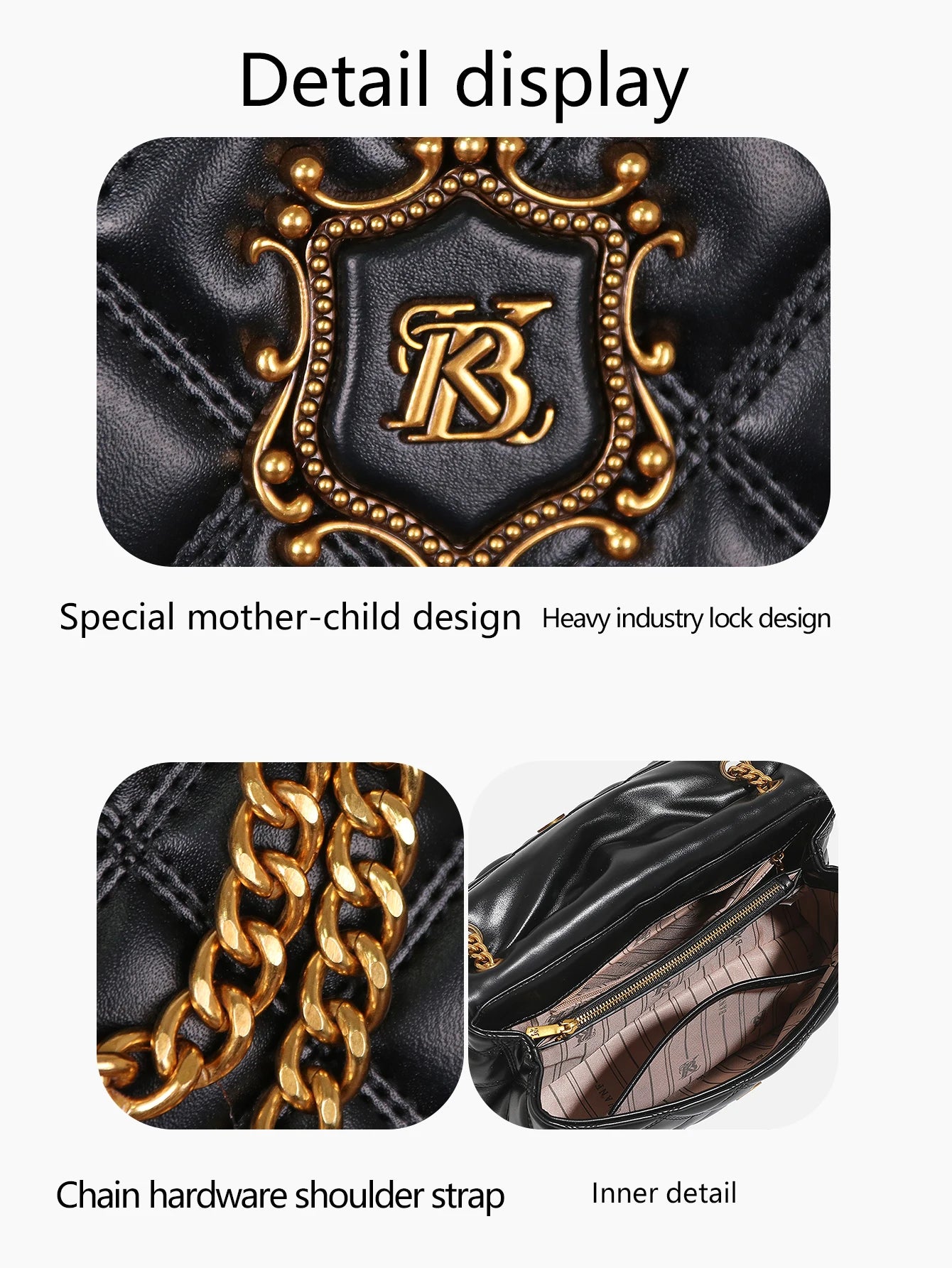 Premium PU Solid Shoulder Bag — Jet Black | KIMLUD