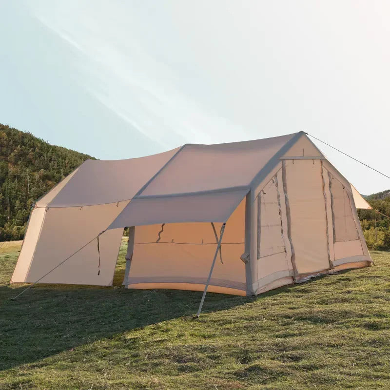 A Inflatable Camping Outdoor 2 Rooms 3-5 People  Air Pump Inflatable Cabin House Tent