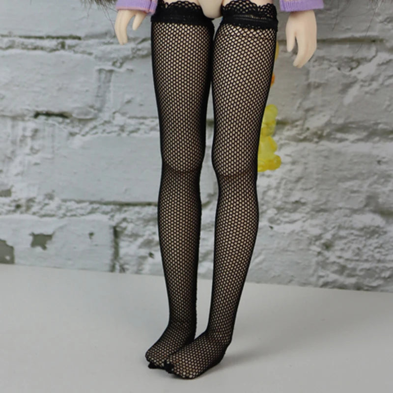 Cloth Socks For Blythe Doll Long Stockings — Black | KIMLUD