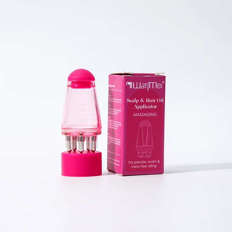 Translucent Plastic Hair Dye Tool Set With Applicator Bottle And Comb — Pink | KIMLUD