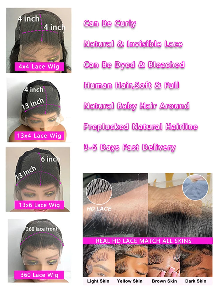 Lace Frontal Wig – 360 Front – Brazilian Human Hair – Straight | KIMLUD