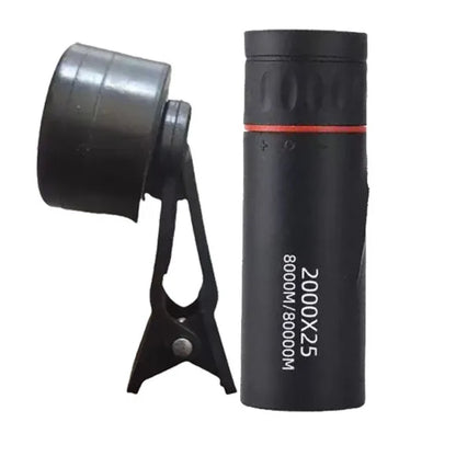 Monocular Telescope – 8–10x Magnification – Glass Lens – Black | KIMLUD