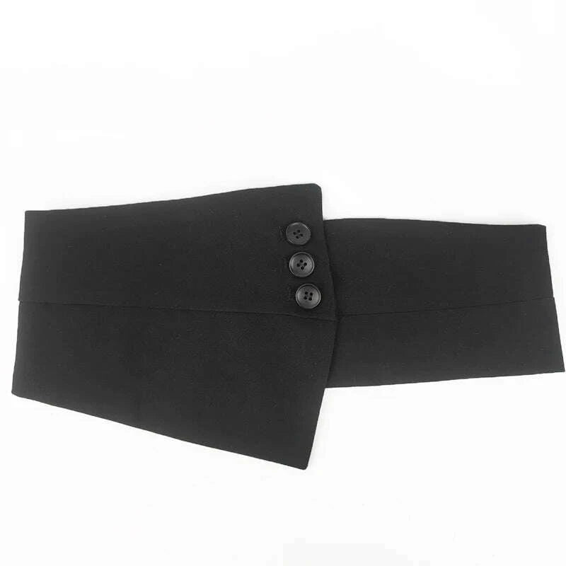 KIMLUD, Irregular waistband for women with ultra wide decoration, simple and 100% matching skirt, shirt design, and a small number of el, KIMLUD Womens Clothes