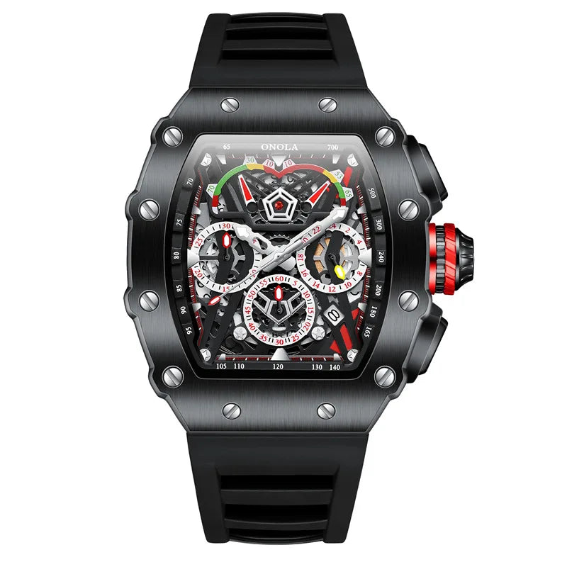 Sport Watch Quartz Chronograph Luminous — Black | KIMLUD