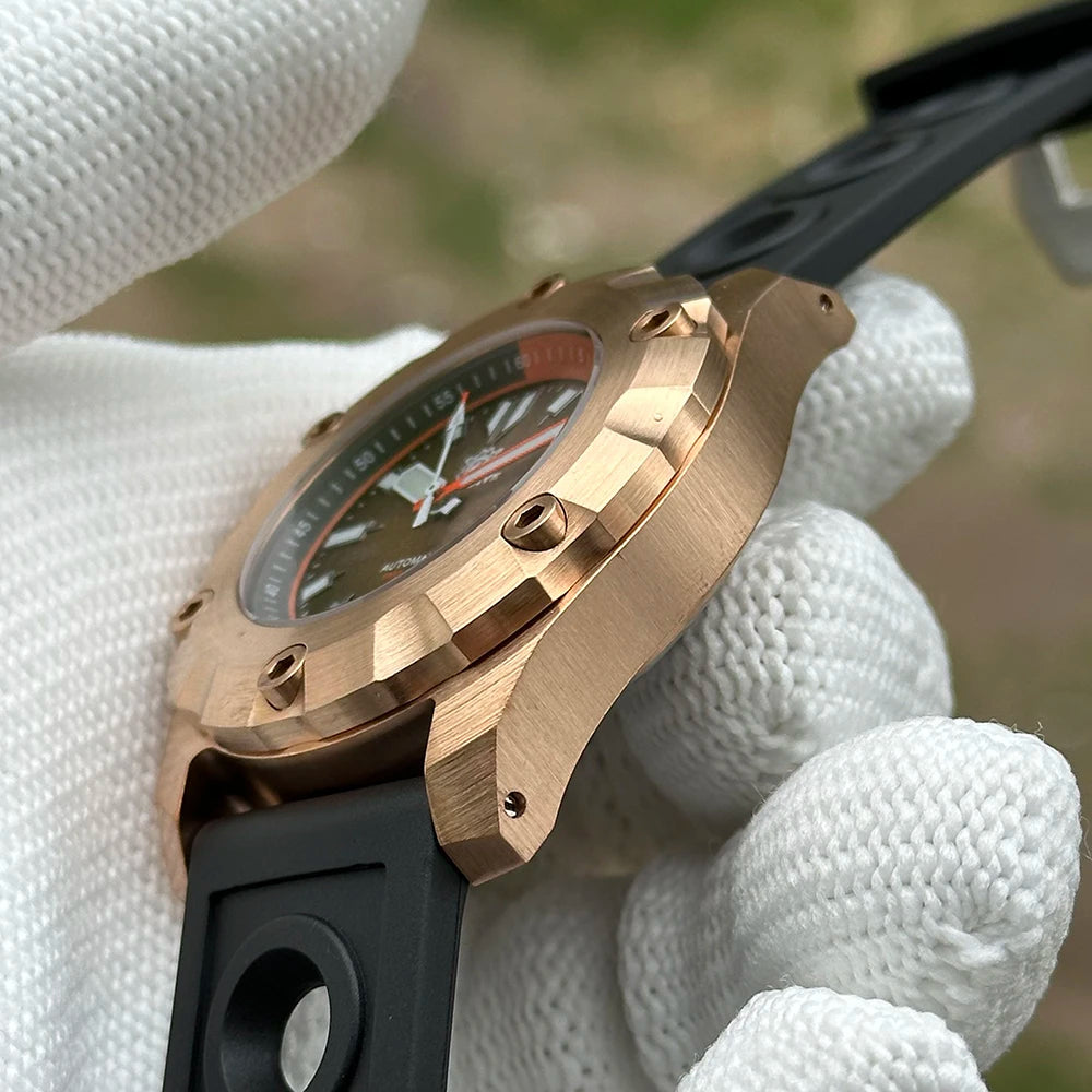 2025 New Arrival SD1942S STEELDIVE Brand 45MM Solid Bronze Case and Bezel Automatic Antique 1000m Waterproof Men Dive Watches