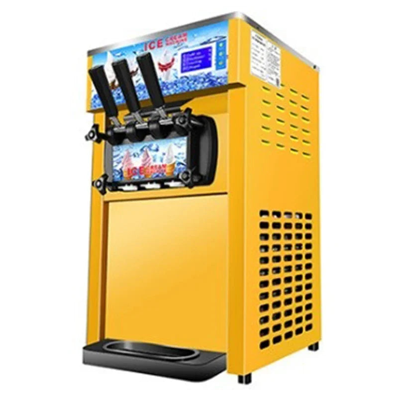 ZM-168 Three Flavors Ice Cream Machine Commercial Soft Ice Cream Maker Small Three-color Ice Cream Machine