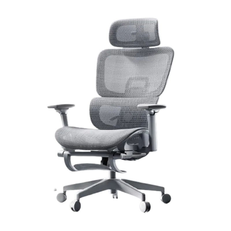 Mesh Chair High Density Cushioning — Soft Gray | KIMLUD