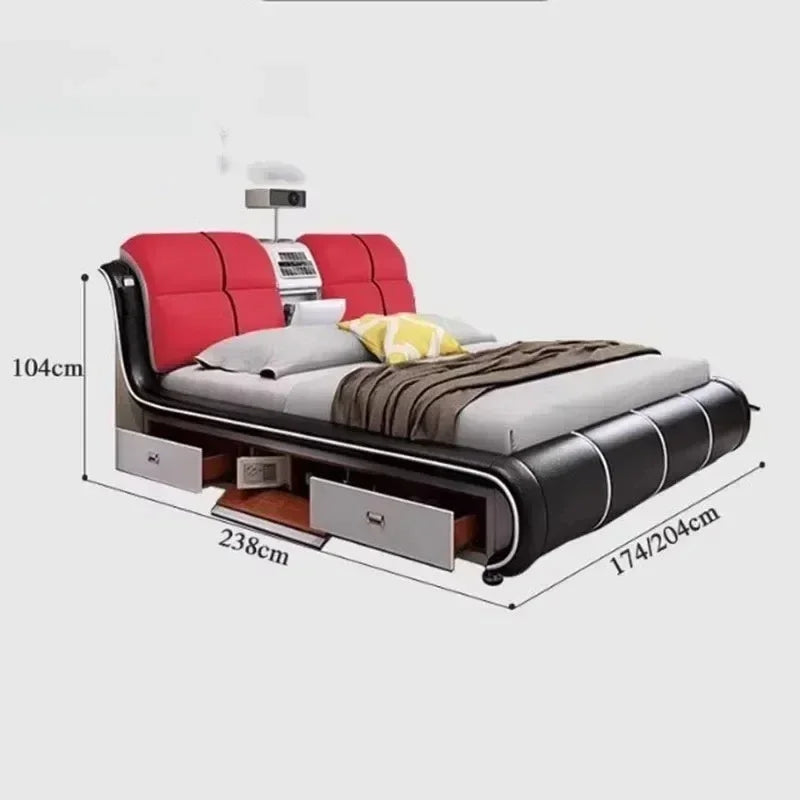 Fancy Wooden Queen Bed Adults Drawer Double Children Queen Bed Full Size Luxury Cama De Lujo Para Dormitorio Set Home Furniture