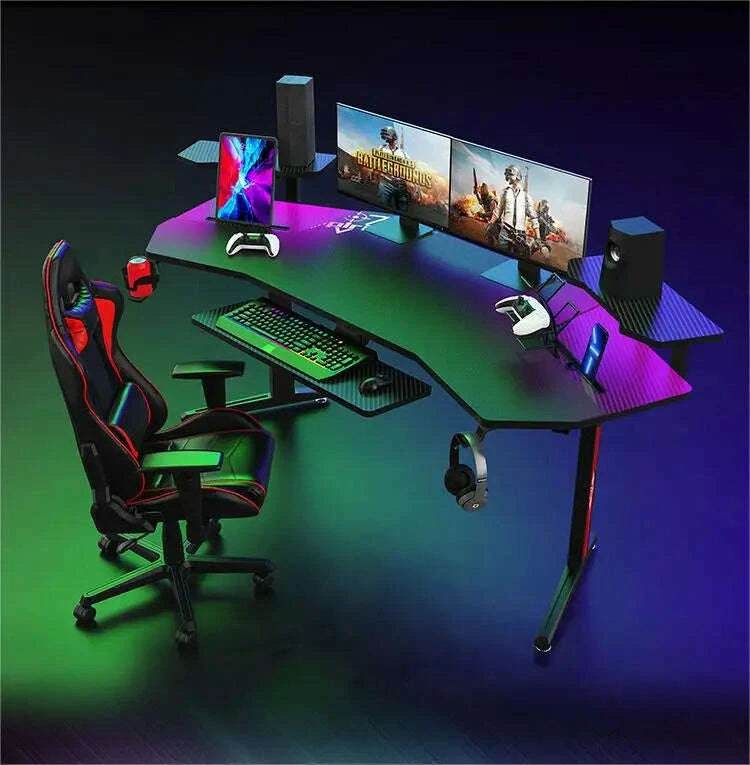Carbon Fiber Full Electric Corner Desk 160cm | KIMLUD