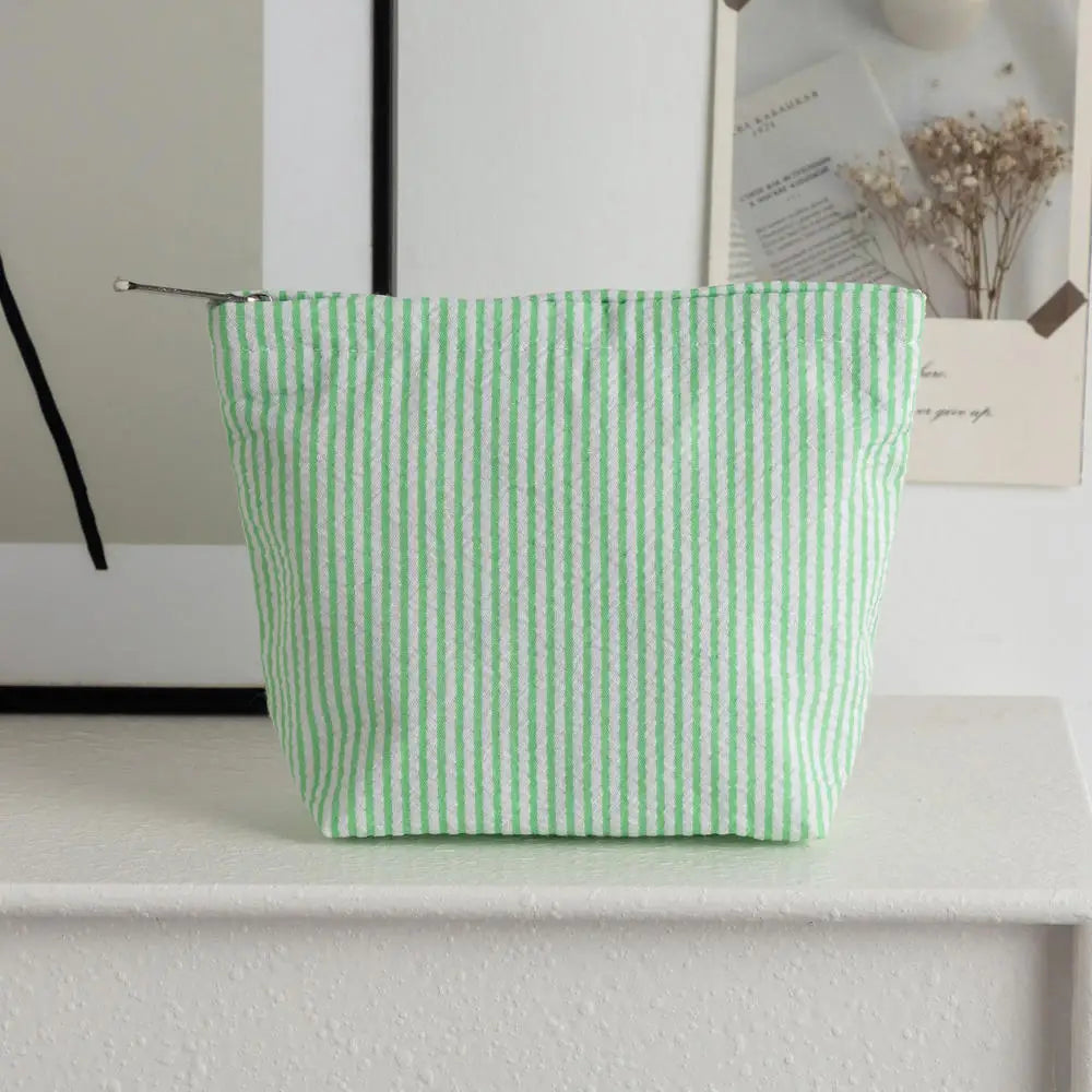 Striped Polyester Clutch Bag Small — Multicolor | KIMLUD
