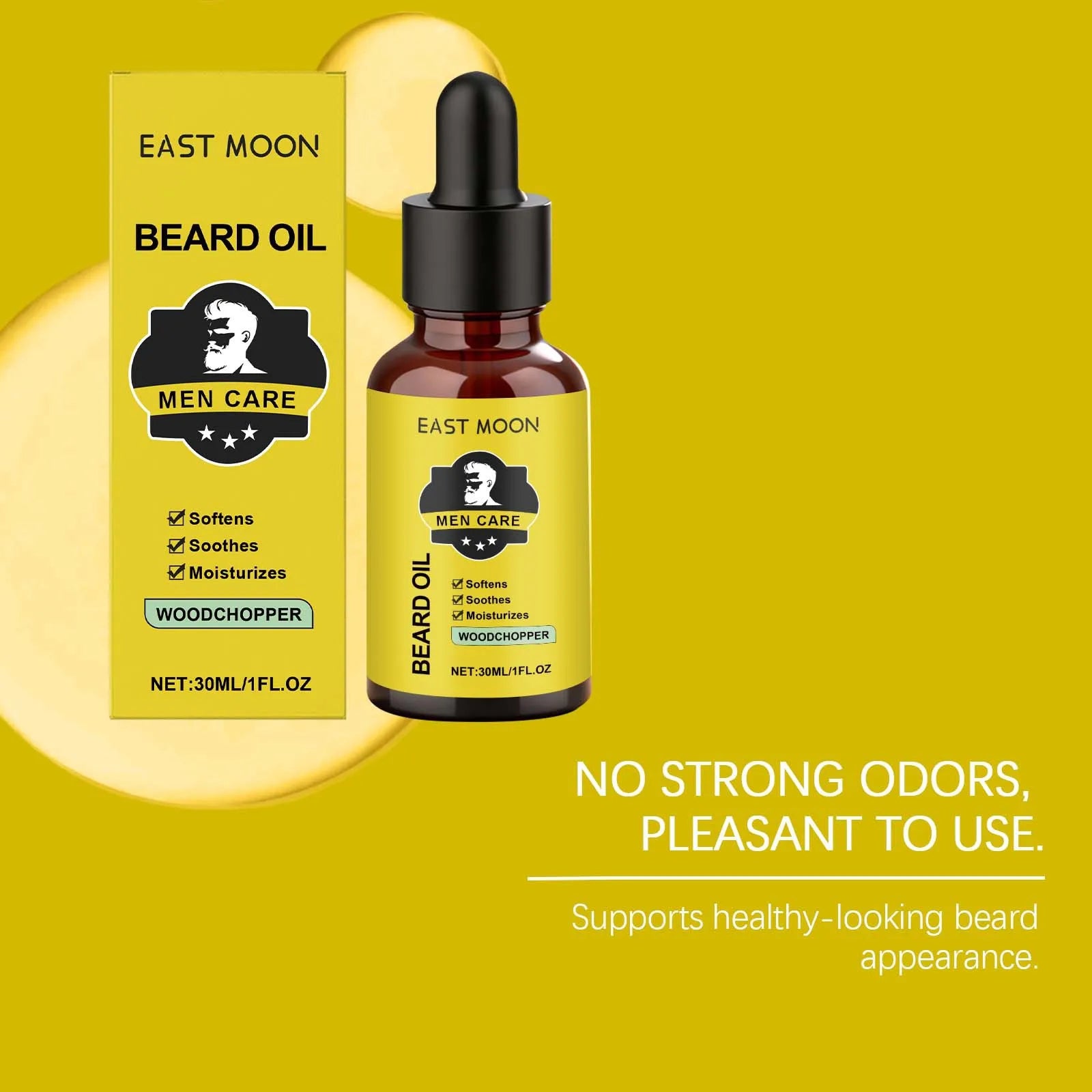 Nourishing Beard Care Oil Musk Scent — Bright Yellow | KIMLUD