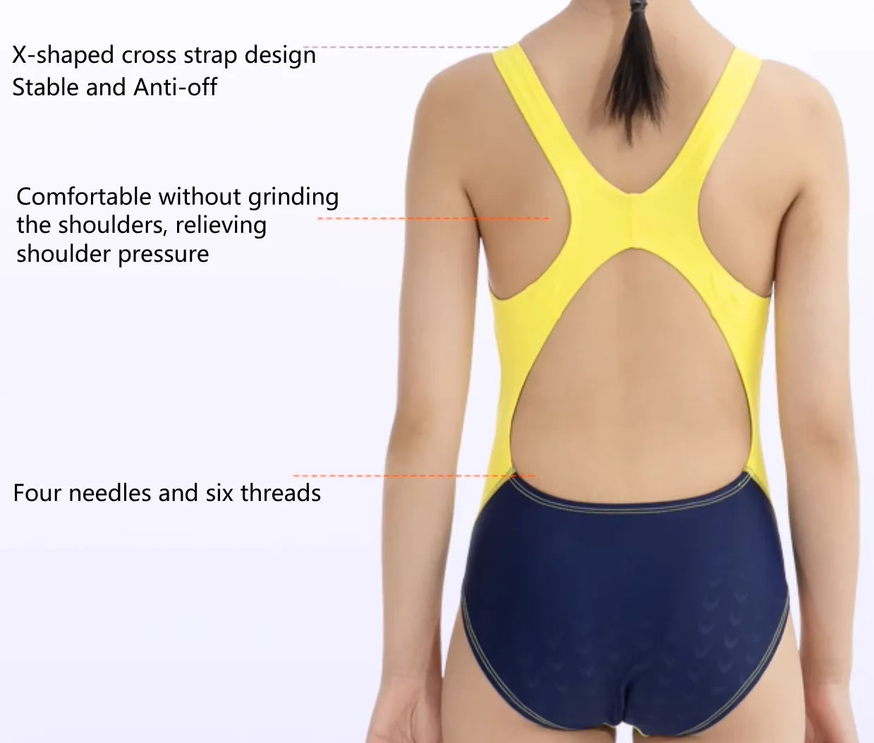Girls' Competition Swimsuit High Performance Sharkskin Triangle Racing Swimsuit Quick Dry Training Swimwear
