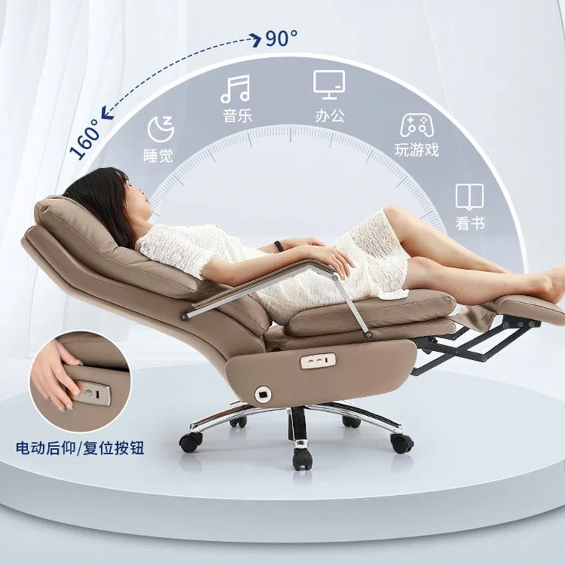 Executive Office Chair Swivel Ergonomic Armrest — Black | KIMLUD