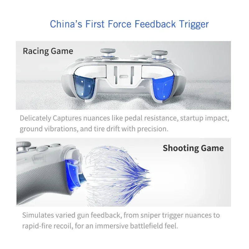 2024 New Flydigi APEX 4 Gaming Controller Wireless Elite Force Feedback Trigger Smart Handle Support PC/Switch/Mobile/TV Gamepad