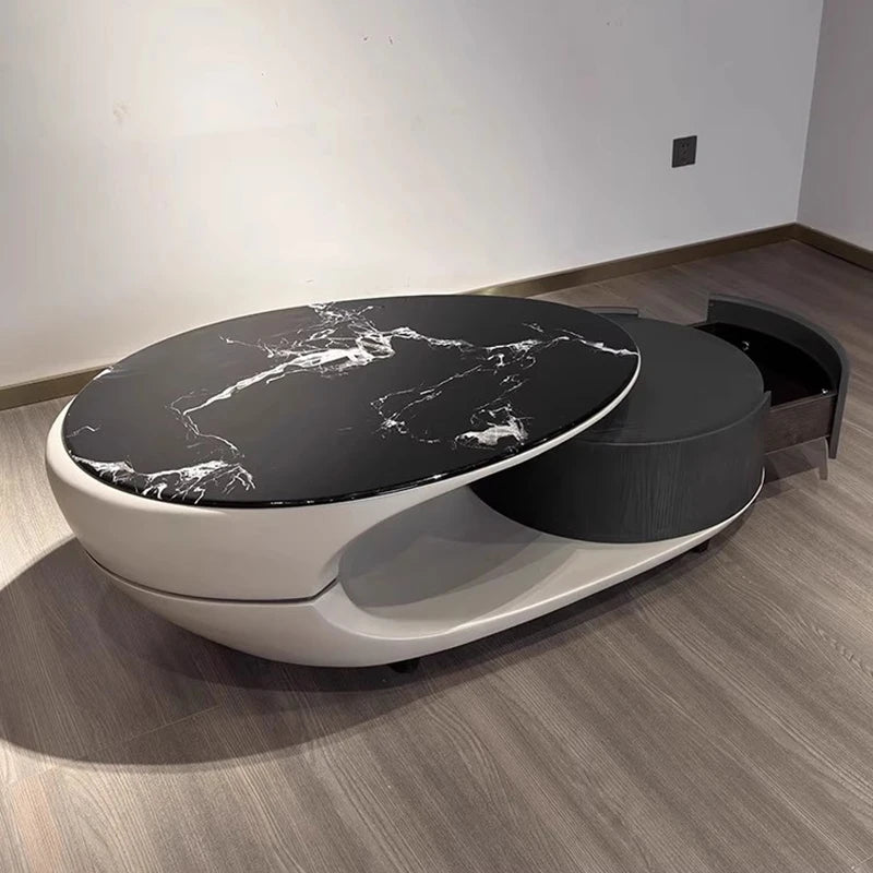 Italian Luxury Coffee Table Decoration Modern Clear Minimalist Coffee Table Unique Aesthetic Mesa Auxiliar Postmodern Furniture