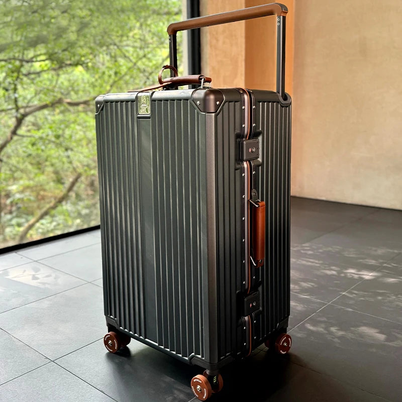 Women's Wide-Tube Telescopic Handle Luggage 2025 New Style 20-inch Carry-On Suitcase