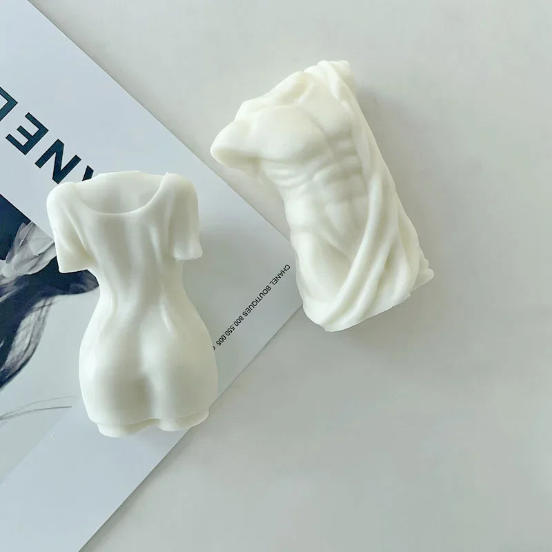 KIMLUD, Adonis Sculpture Torso Mold Human Candle Mold DIY Body Abdominal Muscle Man's Statue Plaster Sculpture Male Silicone Mold, KIMLUD Womens Clothes
