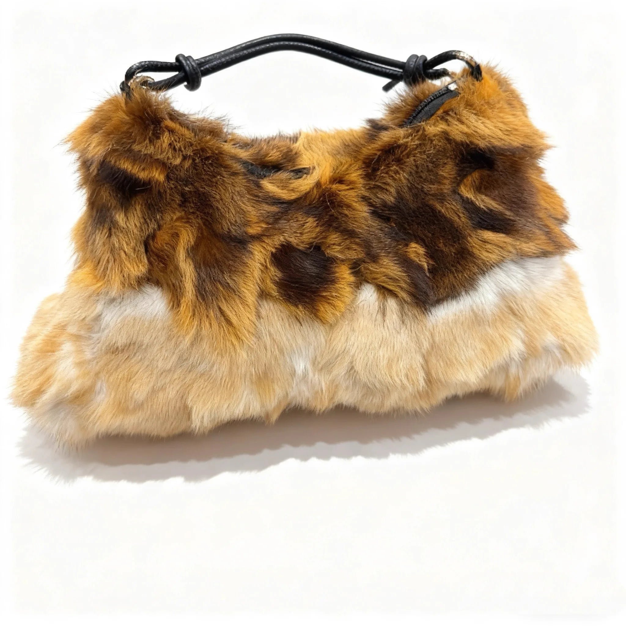 Winter Fox Fur Bag Women's  Bag Fashion  Handbag Ladies Bags Purses Women Shoulder Bag Real Silver Fox Fur Messenger Bags