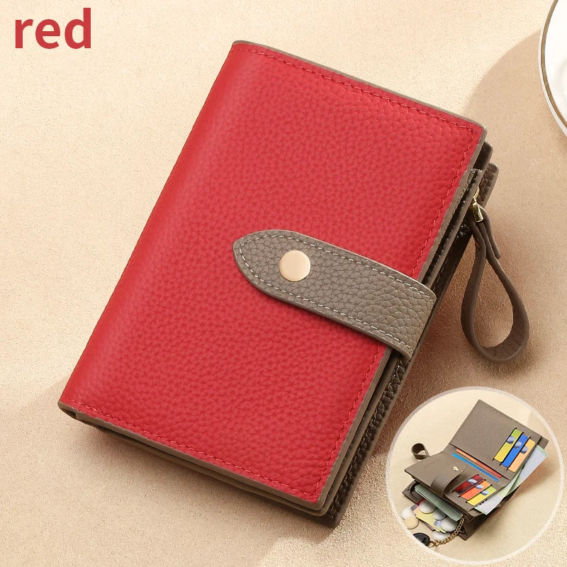 Wallet – Retro Clamshell Design – Genuine Cow Leather | KIMLUD