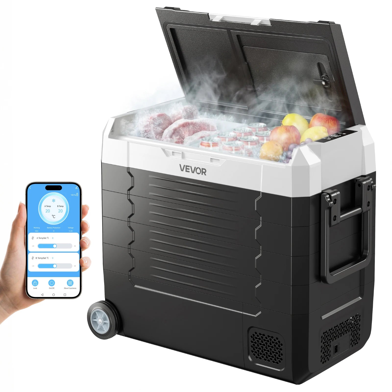 Portable Car Refrigerator 20L Premium — Black | KIMLUD