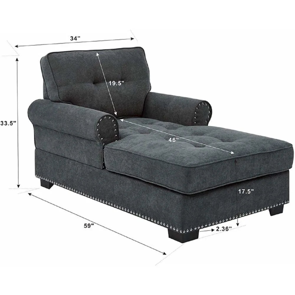 Cozy Chaise Lounge Indoor Living Room Chase Chair Upholstered Chaise Lounges Sleeper for Bedroom Living Room Home Small Place,D