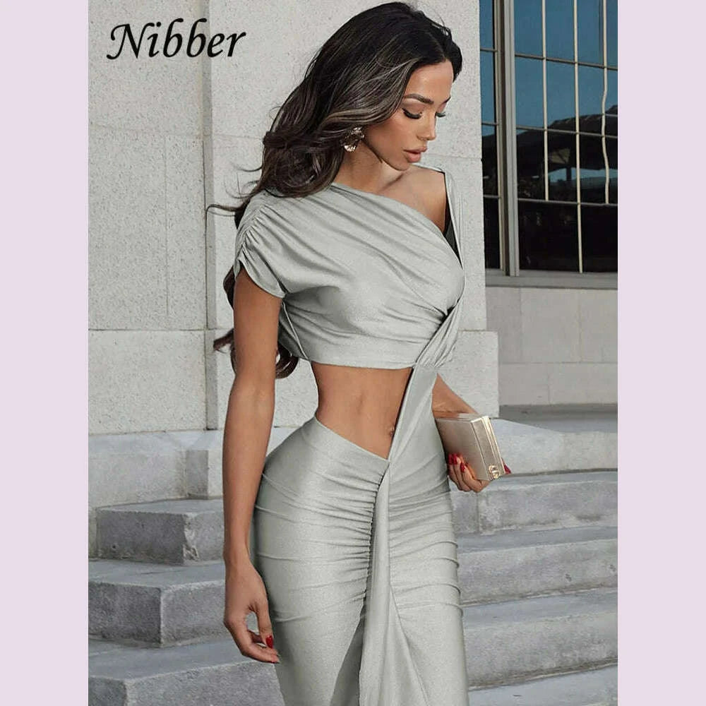 nibber-irregular-hollow-dress-women-ruched-diagonal-collar-shorts-sleeve-waistless-slits-street-trend-temperament-long-bodyconkimlud-womens-fashion-34623909