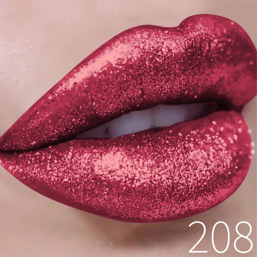 1PC Glitter Lip Gloss Long Lasting Waterproof Metallic Liquid Lipstick Pearl Shining High Pigment Lip Tint Korean Makeup Gifts