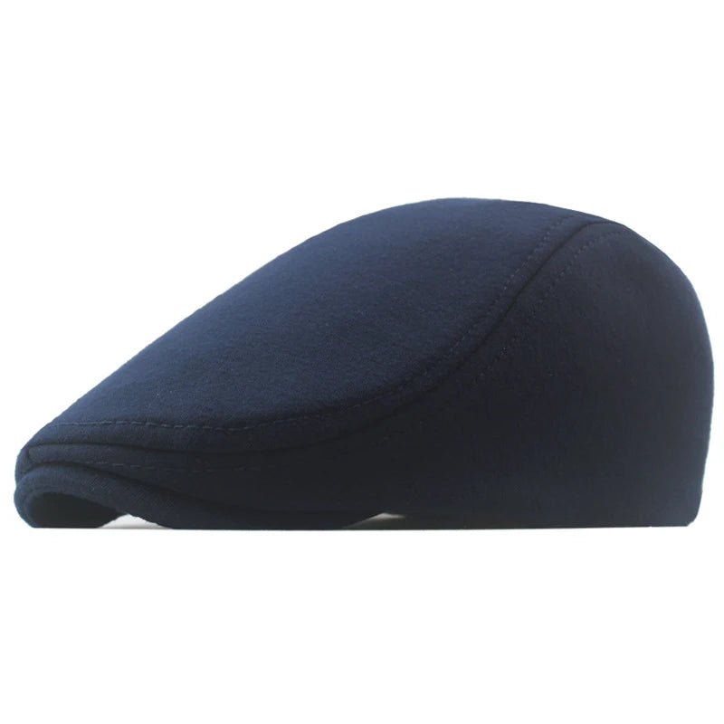Retro Wool Cap Winter Classic Silhouette — Black | KIMLUD