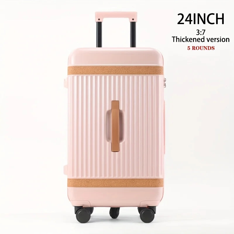 Hardshell ABS+PC Suitcase Large-Capacity With USB Port — White | KIMLUD