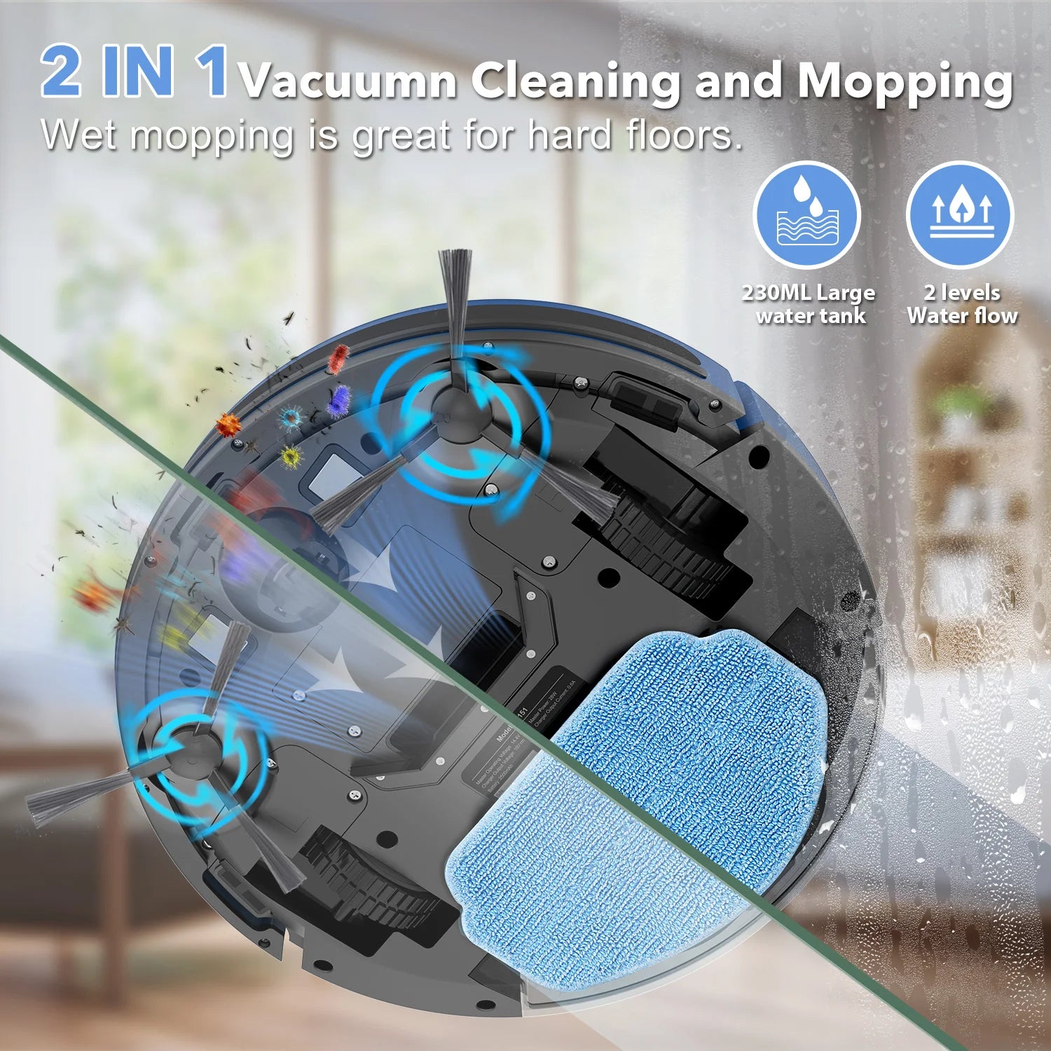 2021 GOOVI Smart Robot Vacuum Cleaner Automatic Sweeping And Mopping Cleaning Vacuum Cleaner Robot