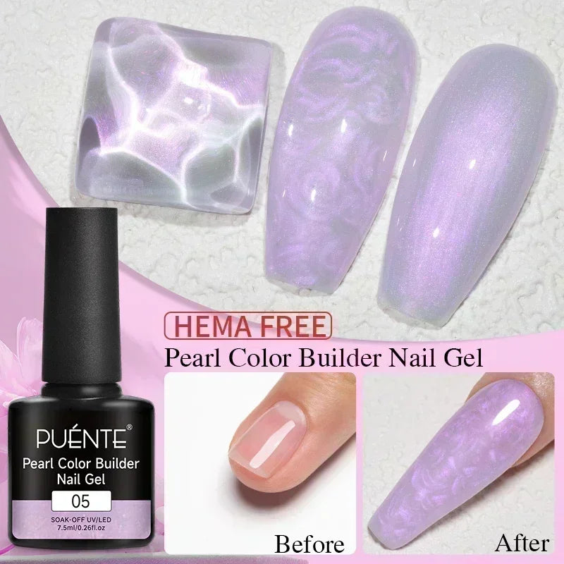 Reflective Glitter Gel Nail Polish Multidimensional Holographic Sparkle, UV-Curable Finish — Pink Lilac | KIMLUD