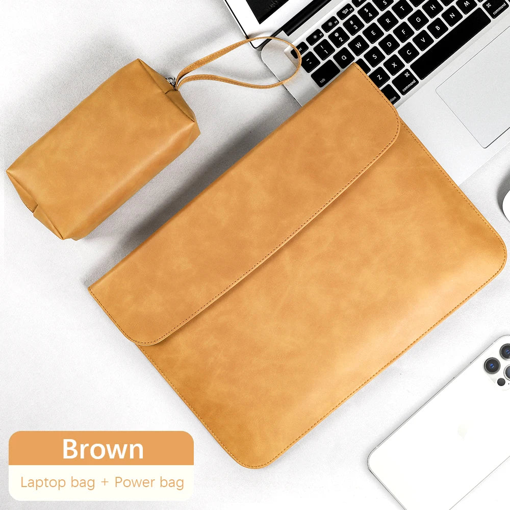 PU Laptop Sleeve 13–16 Inch Protective Fit — Gray | KIMLUD