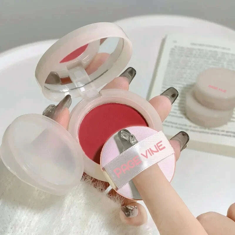 monochrome-cushion-blusher-with-refill-portable-matte-nude-rouge-natural-whitening-longlasting-waterpoof-blush-cream-makeup-kimlud-kimlud-33921324