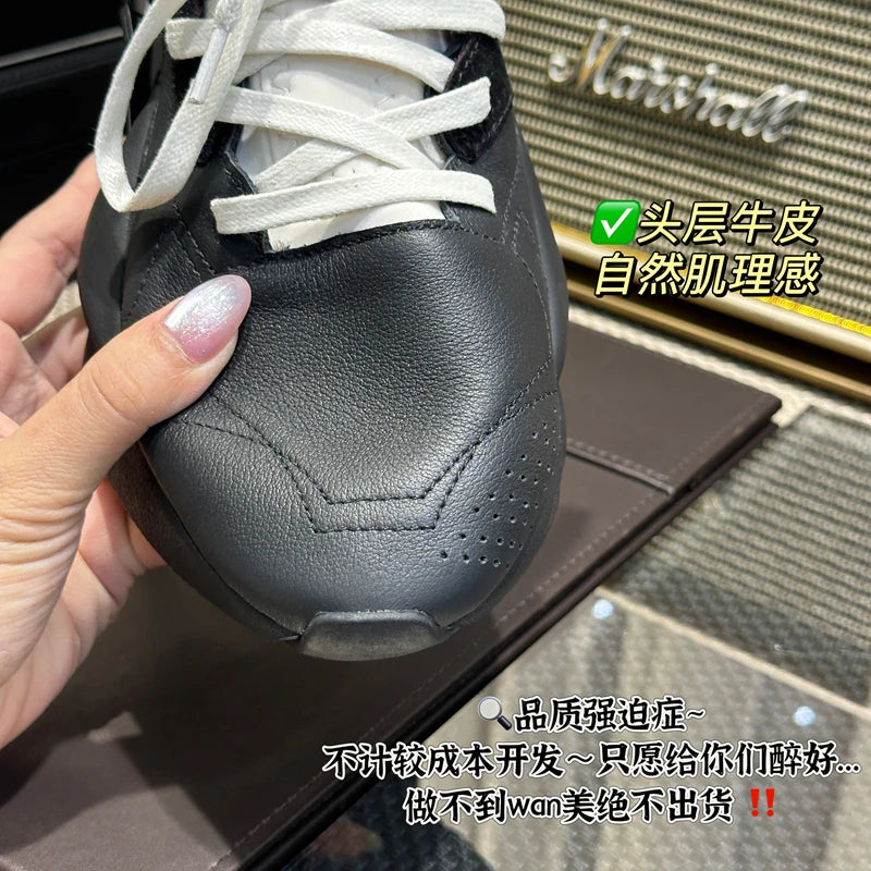 Men's Casual Shoes – Round Toe Lace-Up – Genuine Leather | KIMLUD