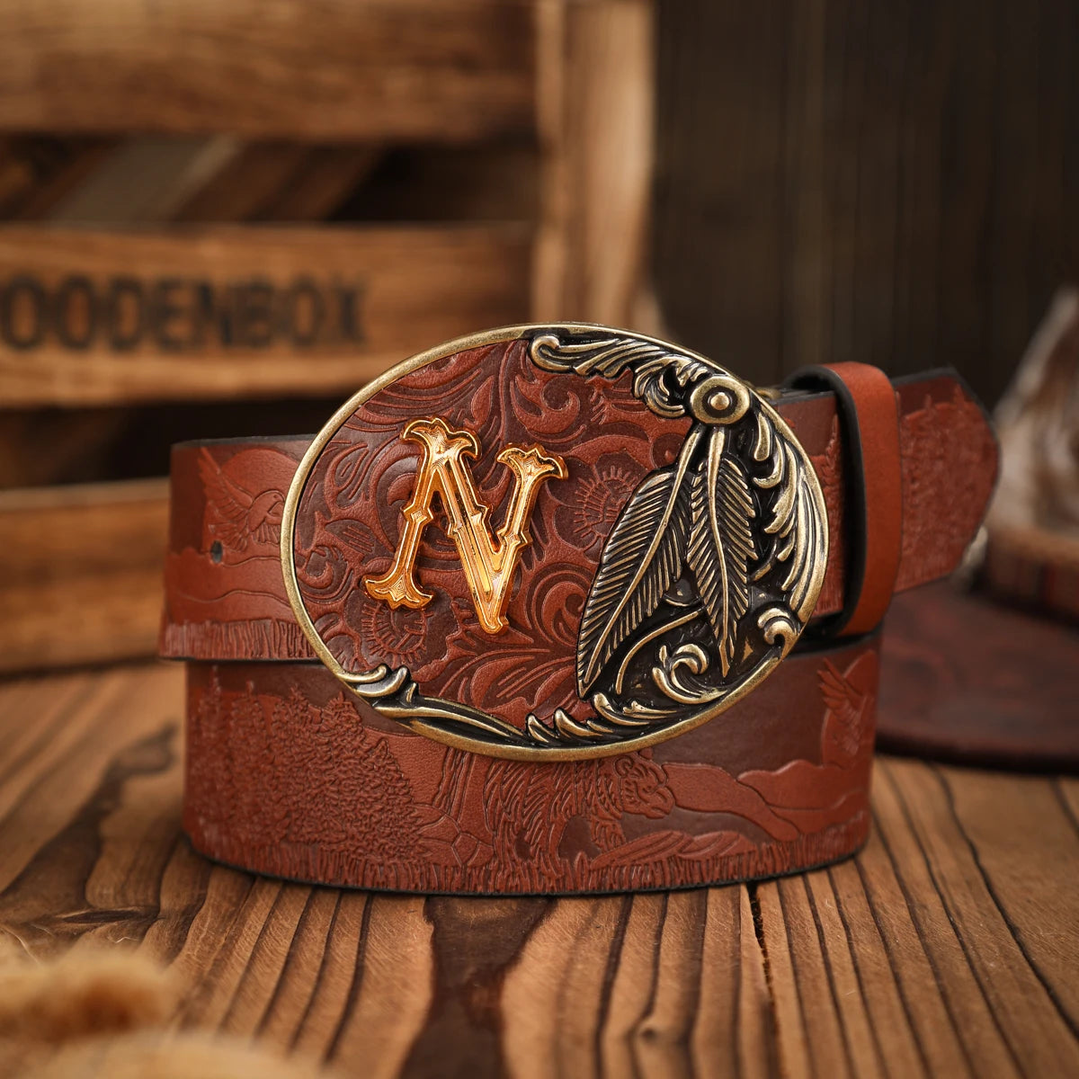 PU Classic Retro Unisex Western Belt — Black | KIMLUD