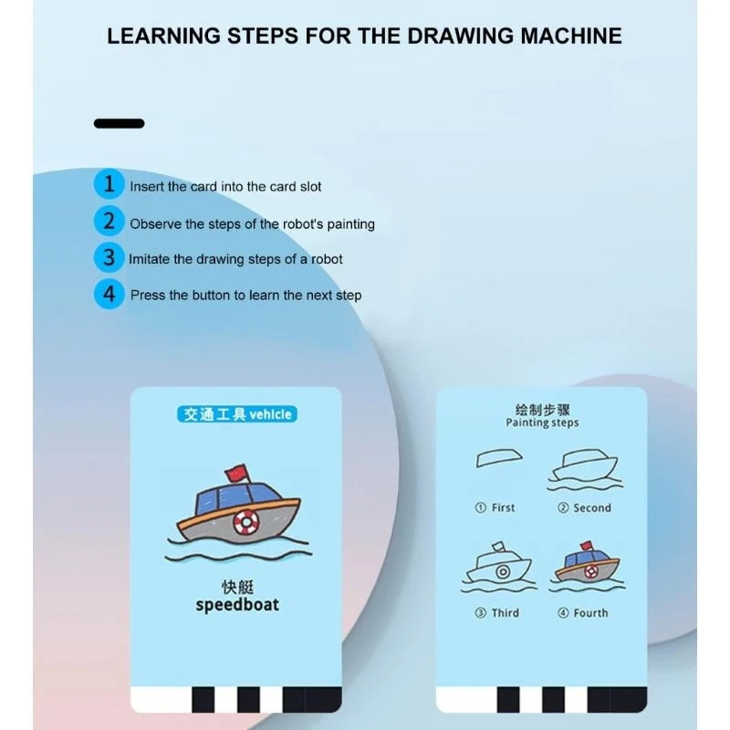 Automatic Drawing Robot Toy with 100 For Children Creative Learning And Education Parent Kids Activity Toy