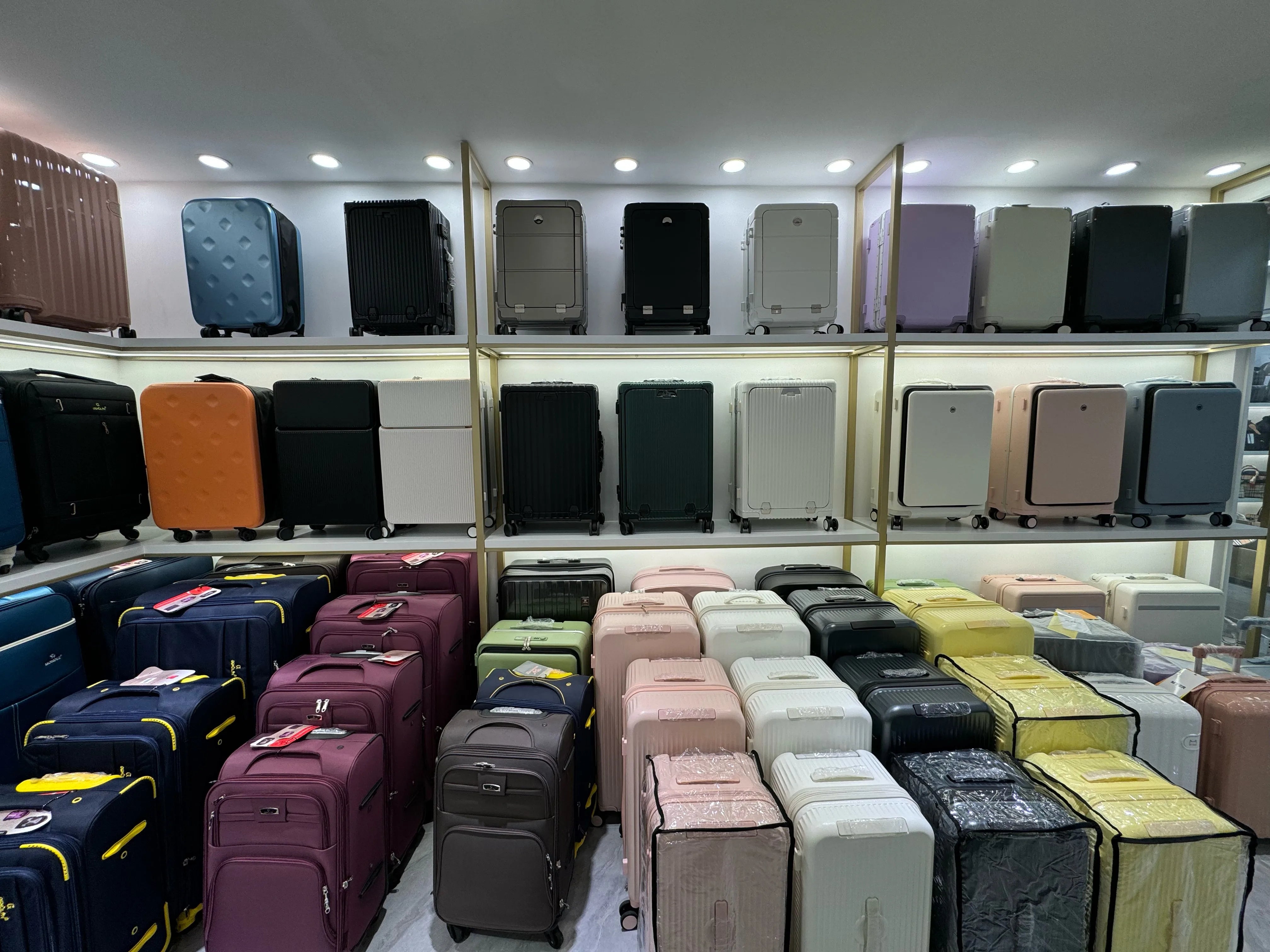 Polycarbonate Luggage Electric Scooter With Aluminum Frame And Quiet Glide — Silver | KIMLUD