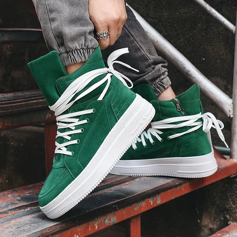 Men's High-Top Shoes – Height Increasing – Denim Boots | KIMLUD