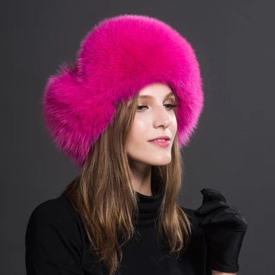 Ushanka Hat – Thick Winter Warmth – Real Fox Fur | KIMLUD