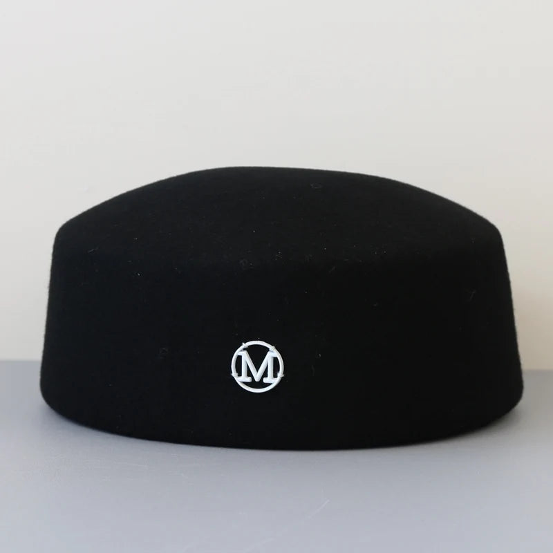Vintage Wool Felt Solid Fedora Hats — Black | KIMLUD