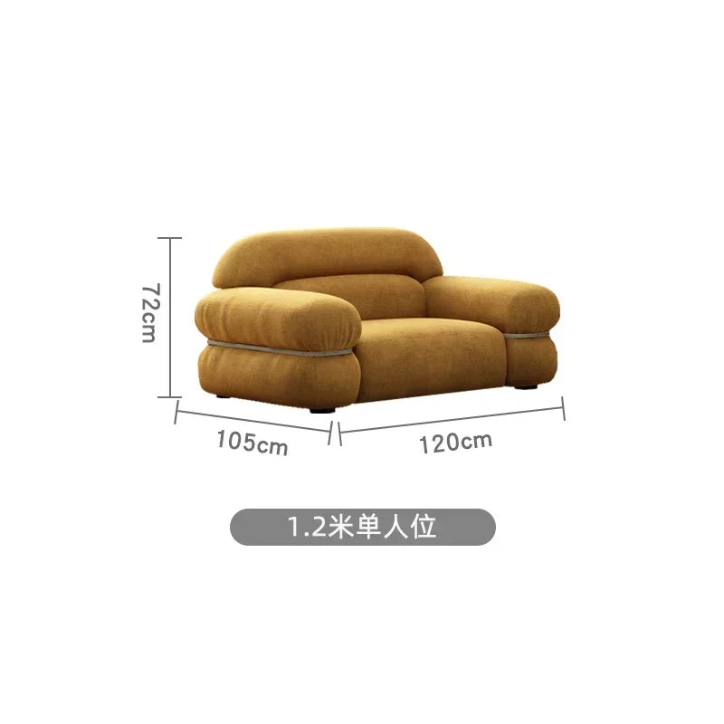 Modern Sectional Sofa With Reclining — Yellow | KIMLUD