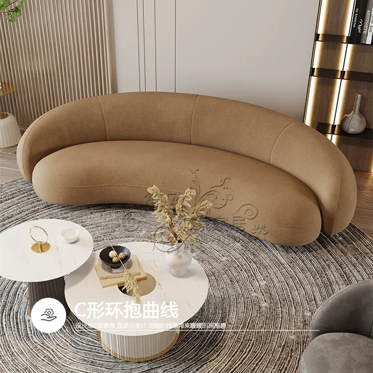 Nordic Velvet-Inspired Sofa Curved Silhouette With Plush Cushioning — Olive Green | KIMLUD