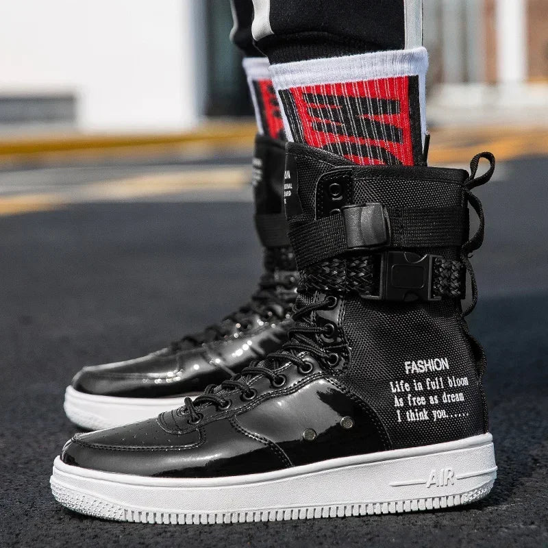 Ankle Boots – Buckle Strap – Canvas – | KIMLUD
